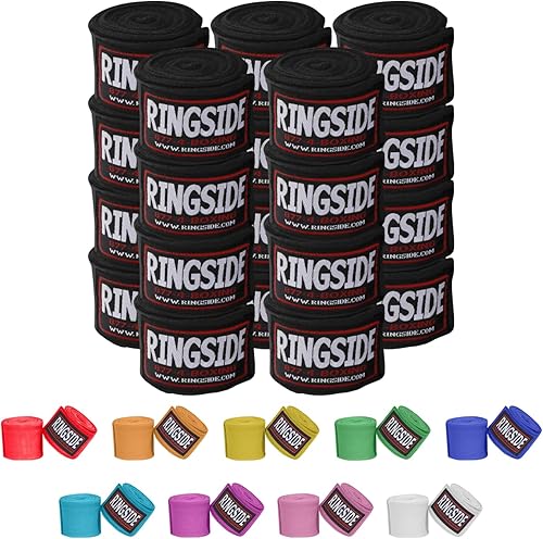 Miniatura 5 de Ringside Mexican Style Boxing Hand Wraps (Pairs) - 180" Semi-Elastic Cotton Blend Wrist Support with Thumb Loop for MMA, Muay Thai, Kickboxing