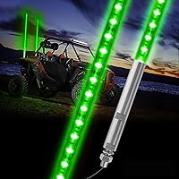 Vista 15 de Luces LED para látigo con bandera, antena de seguridad, lámpara de látigos con bandera para cuatrimotos, UTV, todoterreno, duna de arena, Buggy RZR