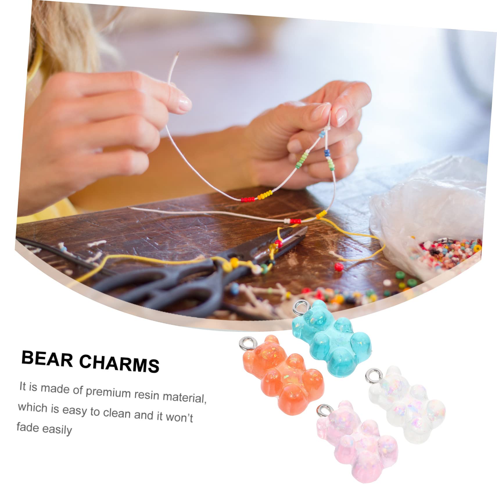 EXCEART 200pièces Pendentifs Résine Breloques Colorées Pour Création De Bijoux Et Artisanat Rouges Transparent