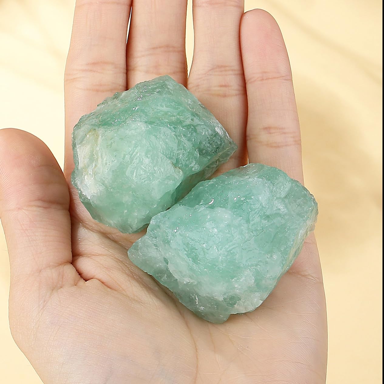 XIANNVXI Fluorite Crystal,1.77-2.17" Raw Crystal Fluorite Stone,Natural Raw Rough Healing Rock Gemstone for Stone Lovers Beginners Collectors - Image 4