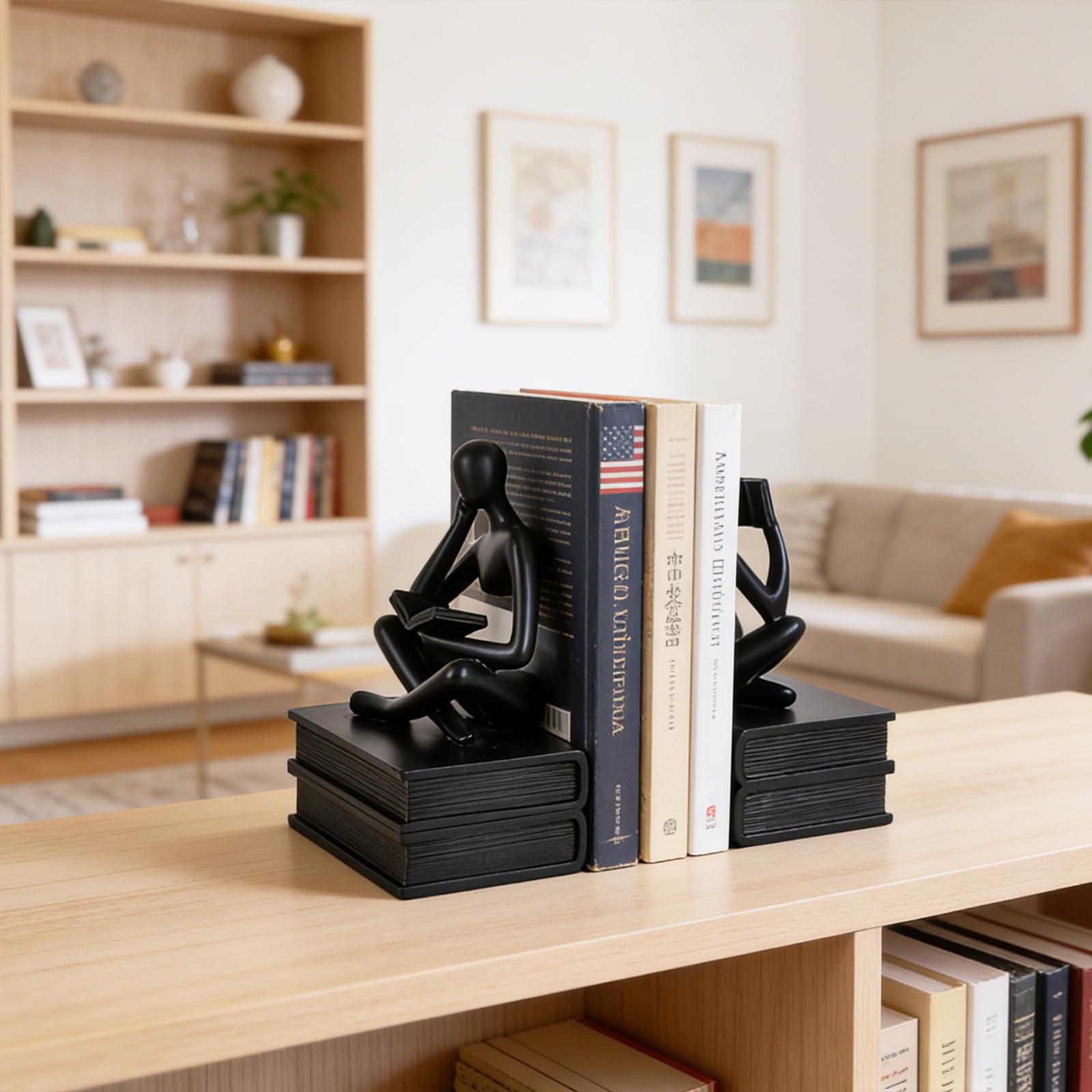 Fermalibri da lettura, regali per gli amanti dei libri, decorazione per scaffali per lettori, laureati, studenti e insegnanti, decorazione per la casa della scultura per scaffali, scrivania, ufficio e