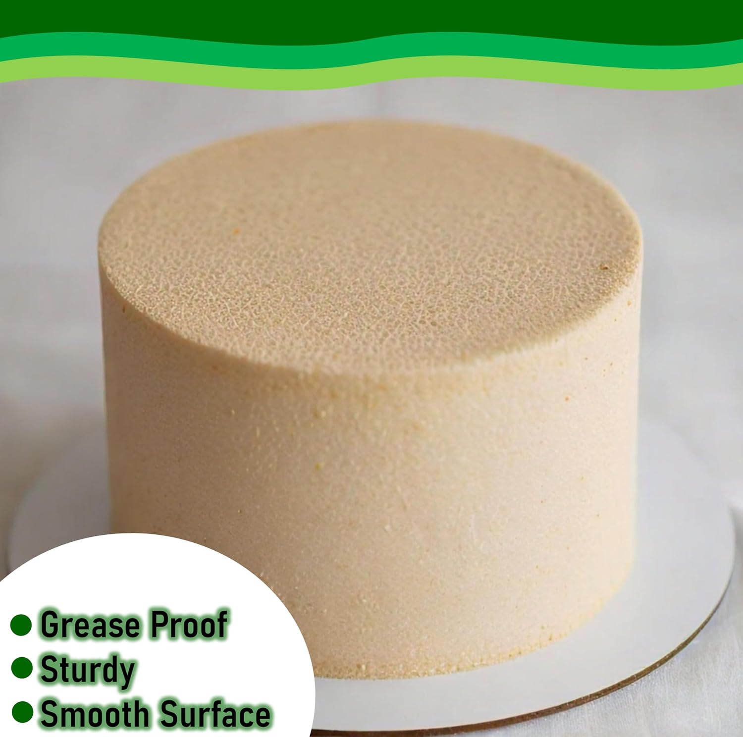 Mr Miracle Cake Boards 8 Inch Round - White Disposable Cake Plates, Pack of 25 - Sturdy Grease-Proof Base for Displaying Cakes, Desserts & Bread - Versatile Baking Helper for Any Occasion