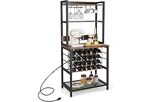 COSTWAY Coffee Bar Cabinet with Power Outlet: The Perfect Home Bar Solution
