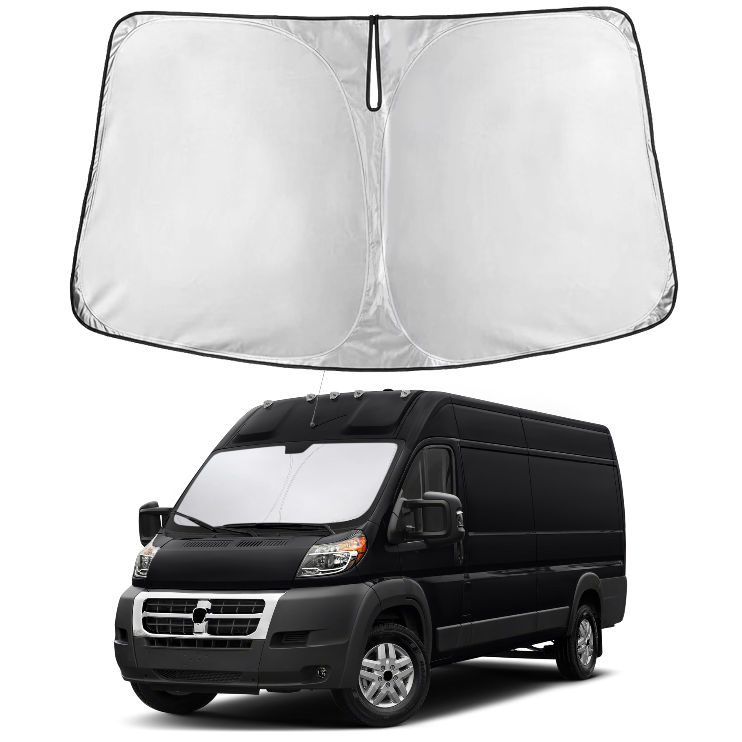 EcoNour Windshield Sunshade Compatible for Dodge RAM Promaster 2014-2026