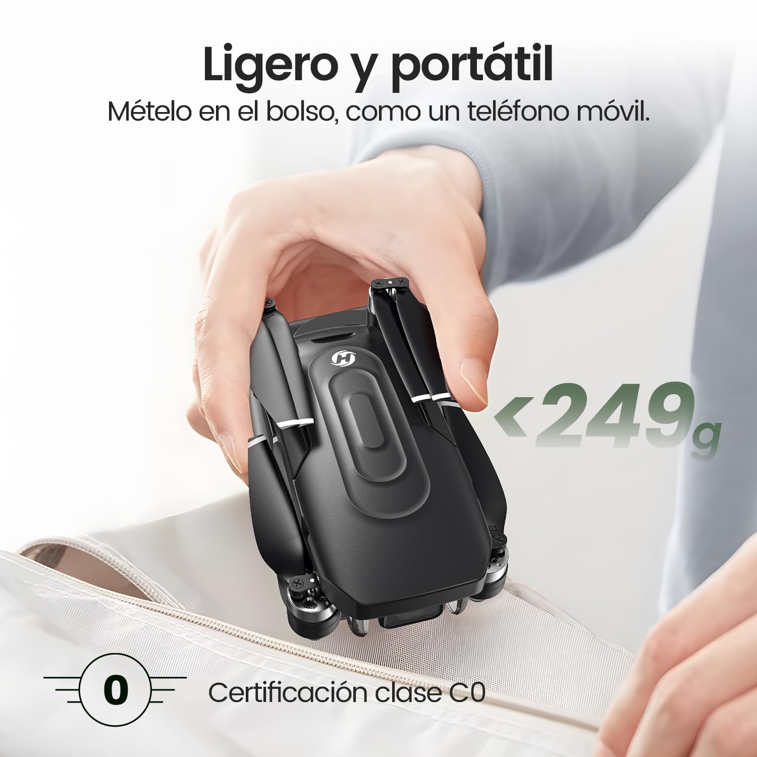 Holy Stone HS175G Dron con Cámara 8K y EIS, Motor sin Escobillas, 60 Min de Vuelo, GPS, Retorno Inteligente, Drones con Cámara 8K Adultos, Drone Plegable con Batería de Carga Rápida, C0