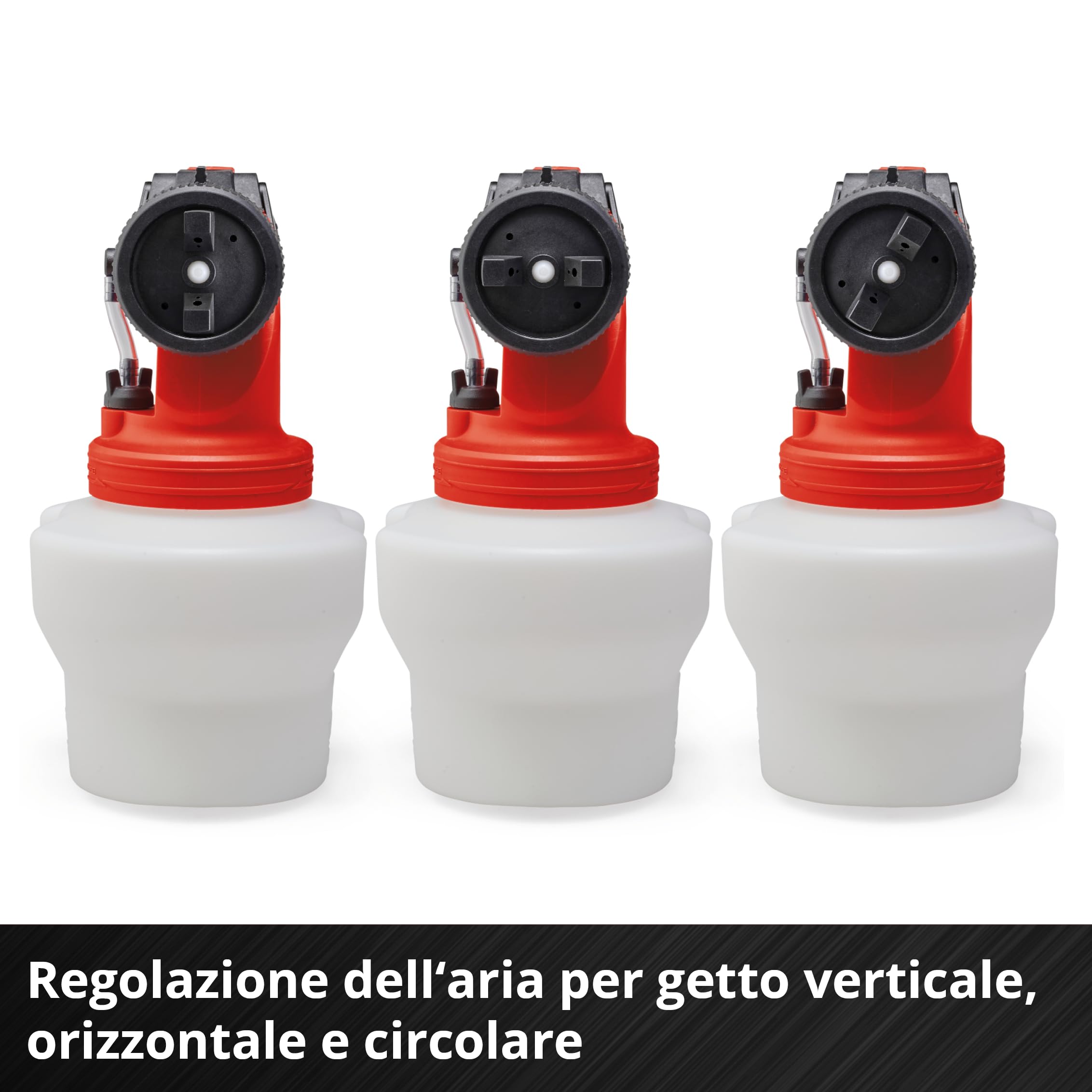 Einhell Sistema di verniciatura a spruzzo TE-SY 18/90 Li-Solo Power X-Change (18 V, portata 1000 ml/min, contenitore 1200 ml, quantità regolabile di aria/vernice, incl. accessori, batteria esclusa)