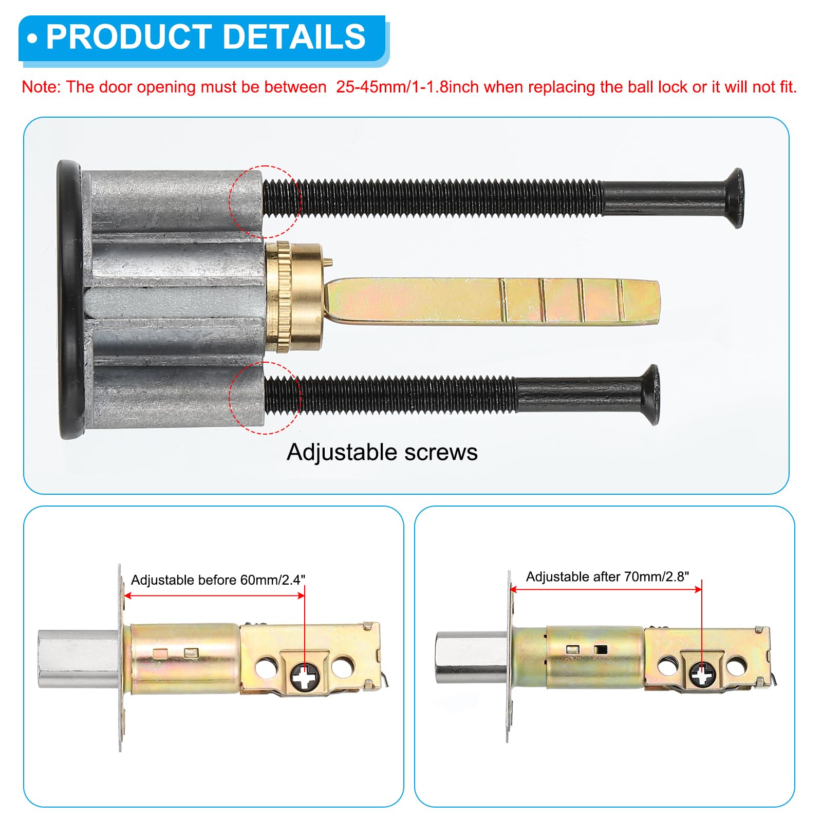 PATIKIL Keyed Alike Single Cylinder Deadbolts - Image 3