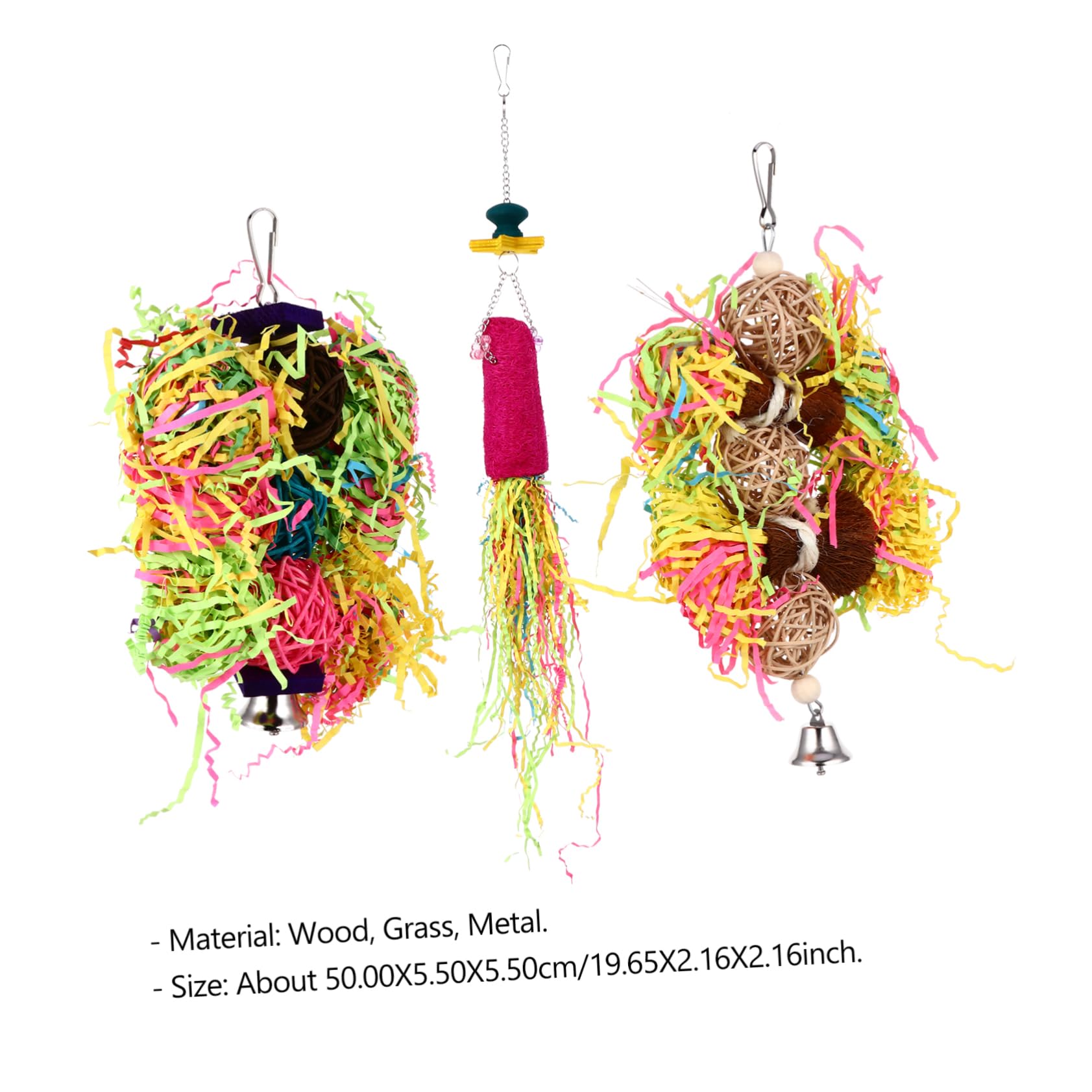 POPETPOP 9piezas Juguetes para Pájaros De Masticar y Desmenuzar De Coloridas para Periquitos y Cacatúas Accesorios para Jaula De Aves Estimulación y Entretenimiento