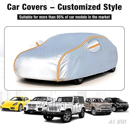 Miniatura 6 de AI HUI - Funda impermeable para automóvil, ajuste personalizado, para Toyota Sienna Minivan (2003-2023), funda impermeable para automóvil para todo