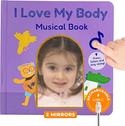 Miniatura 7 de Cali's Books Libros de música rock para niños pequeños de 1 a 3 años – Libro de tablero de sonido con botón de canto para niños de 2 años, juguetes