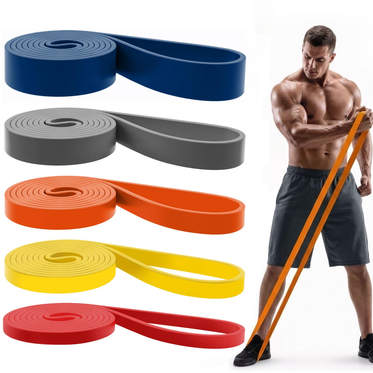 Pull Up Bands, Resistance Bands Set, Exercise Workout Bands for Men & Women, Ideal for Body Stretching, Physical Therapy and Muscle Training — Amazon image 16
