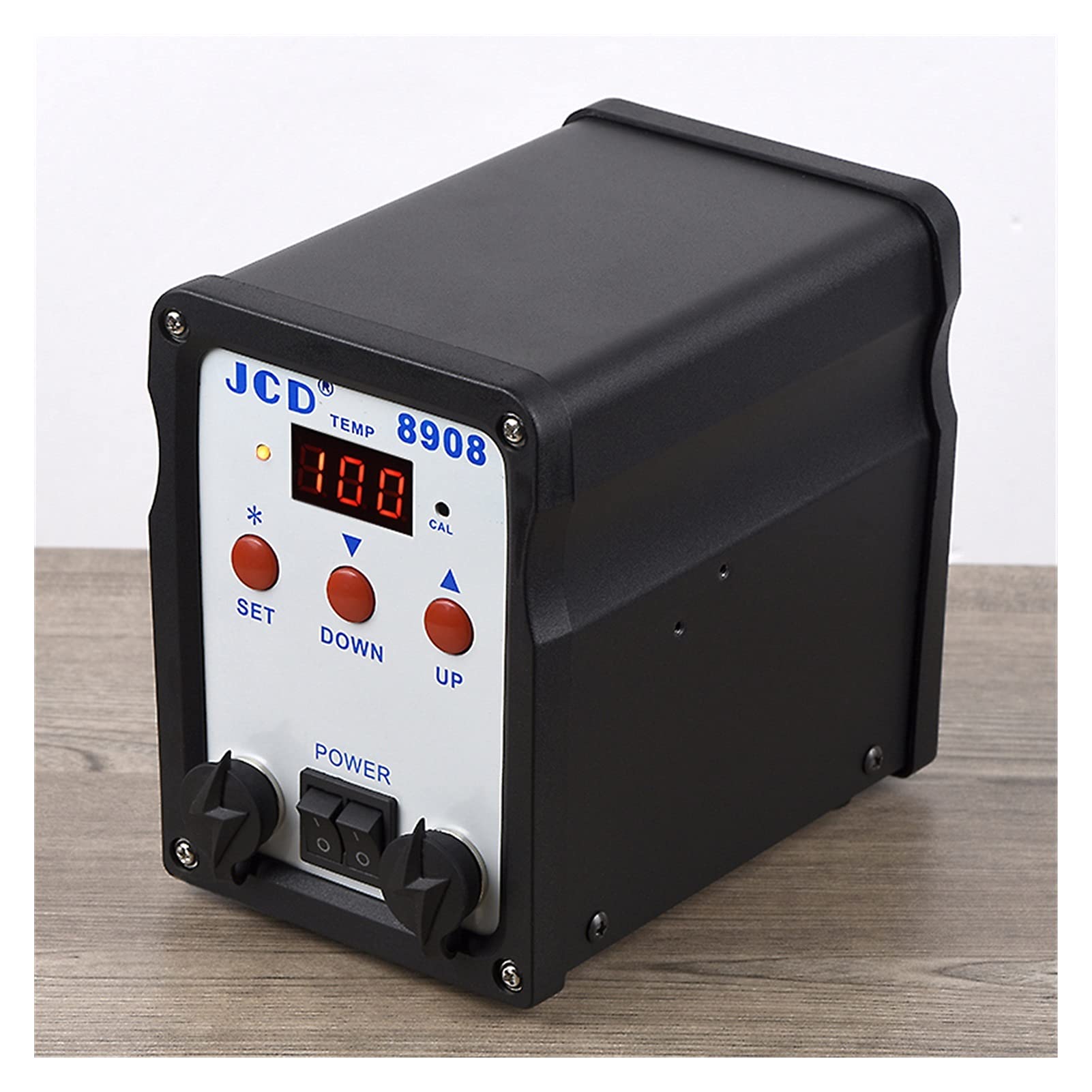 Estación de Soldadura, 2 EN 1 750W Estación de soldadura LCD Pantalla digital la estación retrabajo for teléfono celular BGA SMD PCB IC Herramientas reparación(Brown)