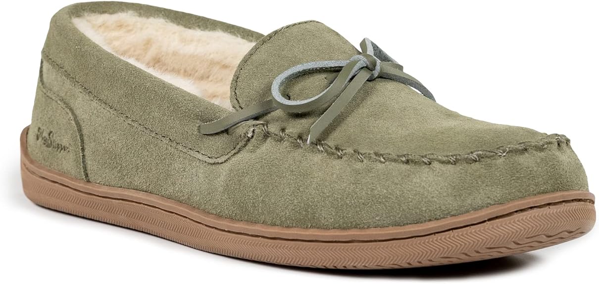 MySlipper Men's Size 12 Olive Moccasin Slippers By