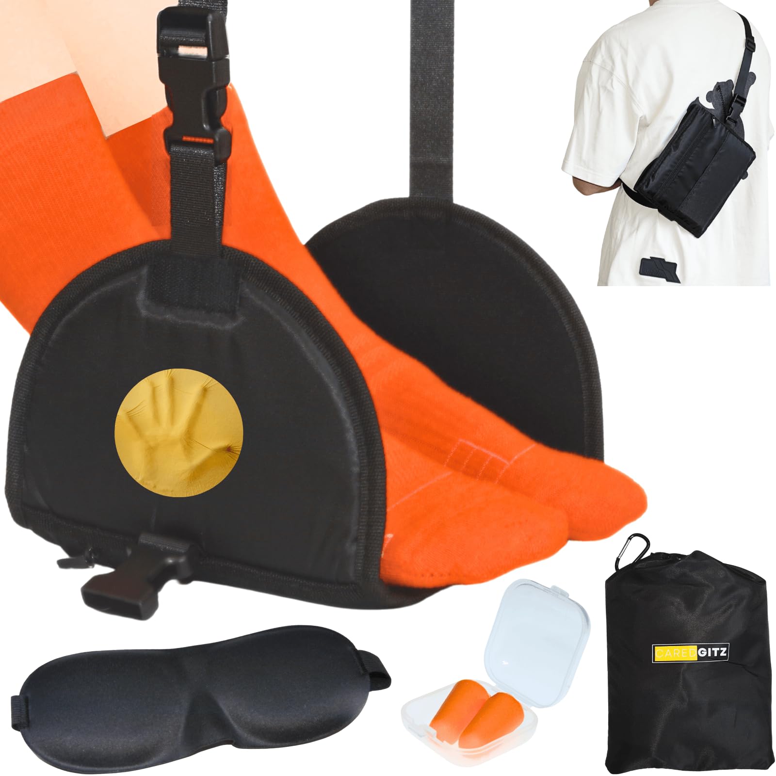 Foot Hammock for Plane Travel - Airplane Leg Hammock, Foot Sling ...