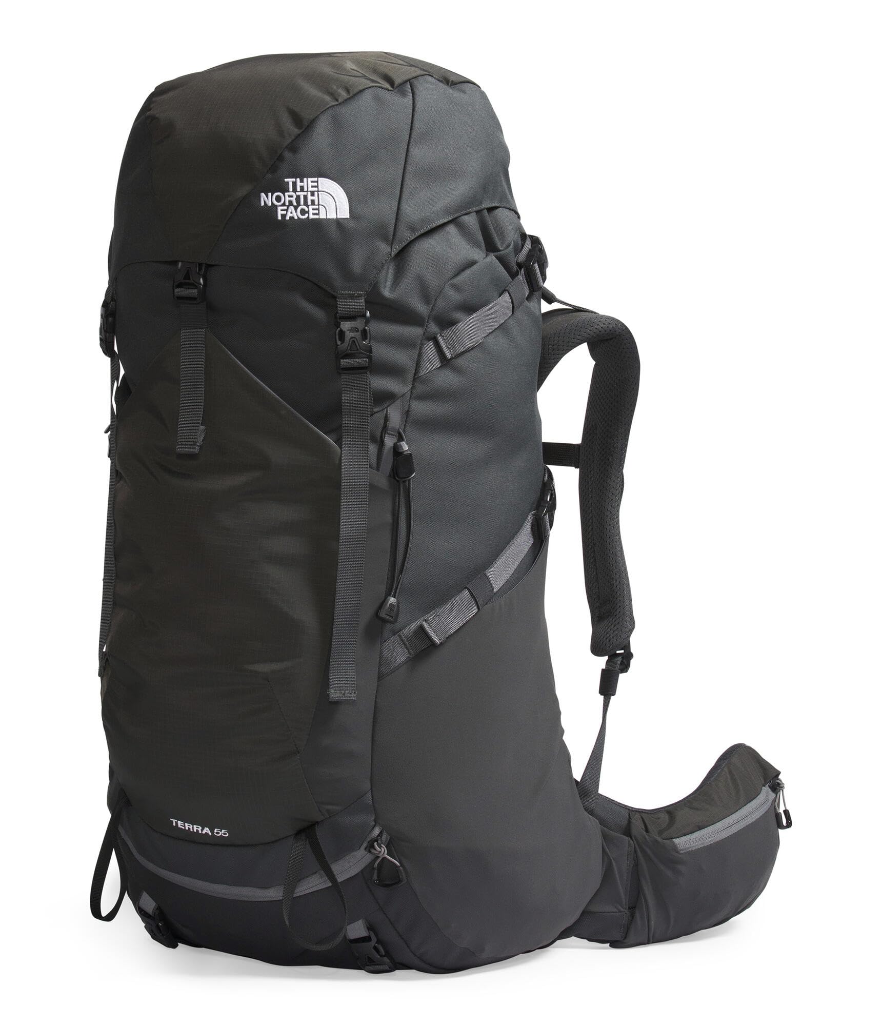The North Face Womens Terra 55 Backpack Asphalt GyBlk-NPF XSSmall | Hiking Pack Women-Specific Fit Cinch-Top Opening Pole & Ice Axe Attachments product thumbnail 3