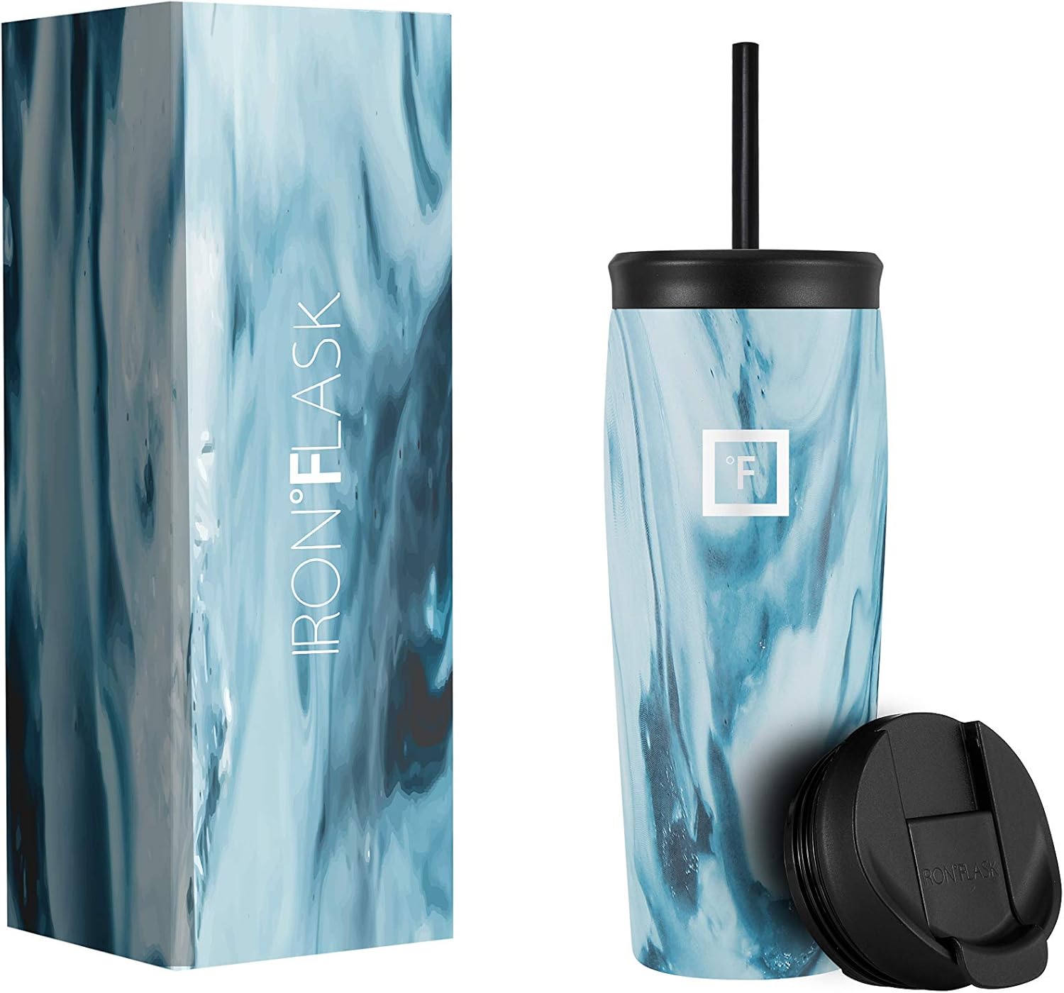 IRON °FLASK Nomad Tumbler 20 Oz, 2 Lids (Straw/Flip), Vacuum