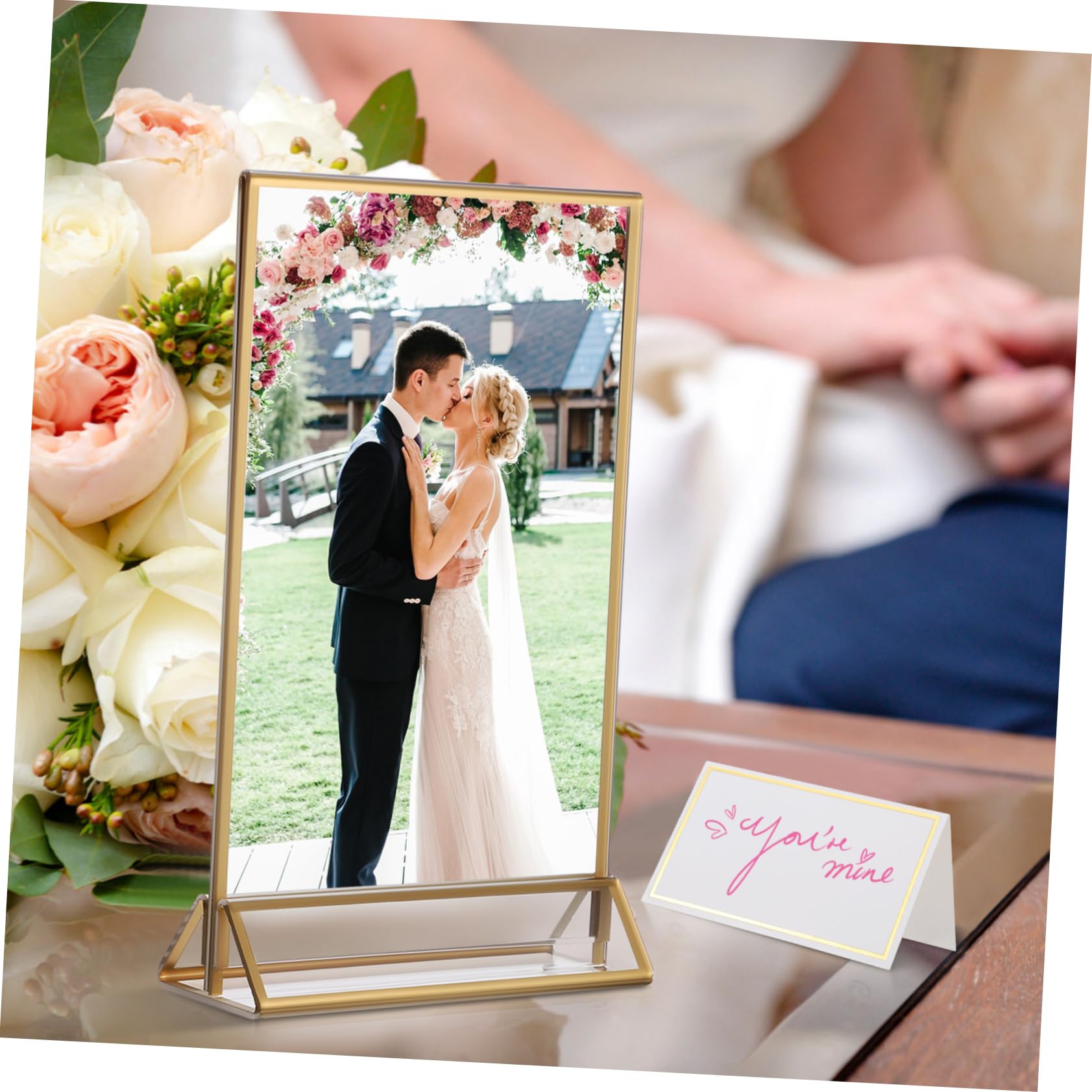 6 Stück Tischaufsteller Doppelseitige Menühalter für Hochzeiten Werbeanzeigen Preisschilder Modern und Klar für Events und