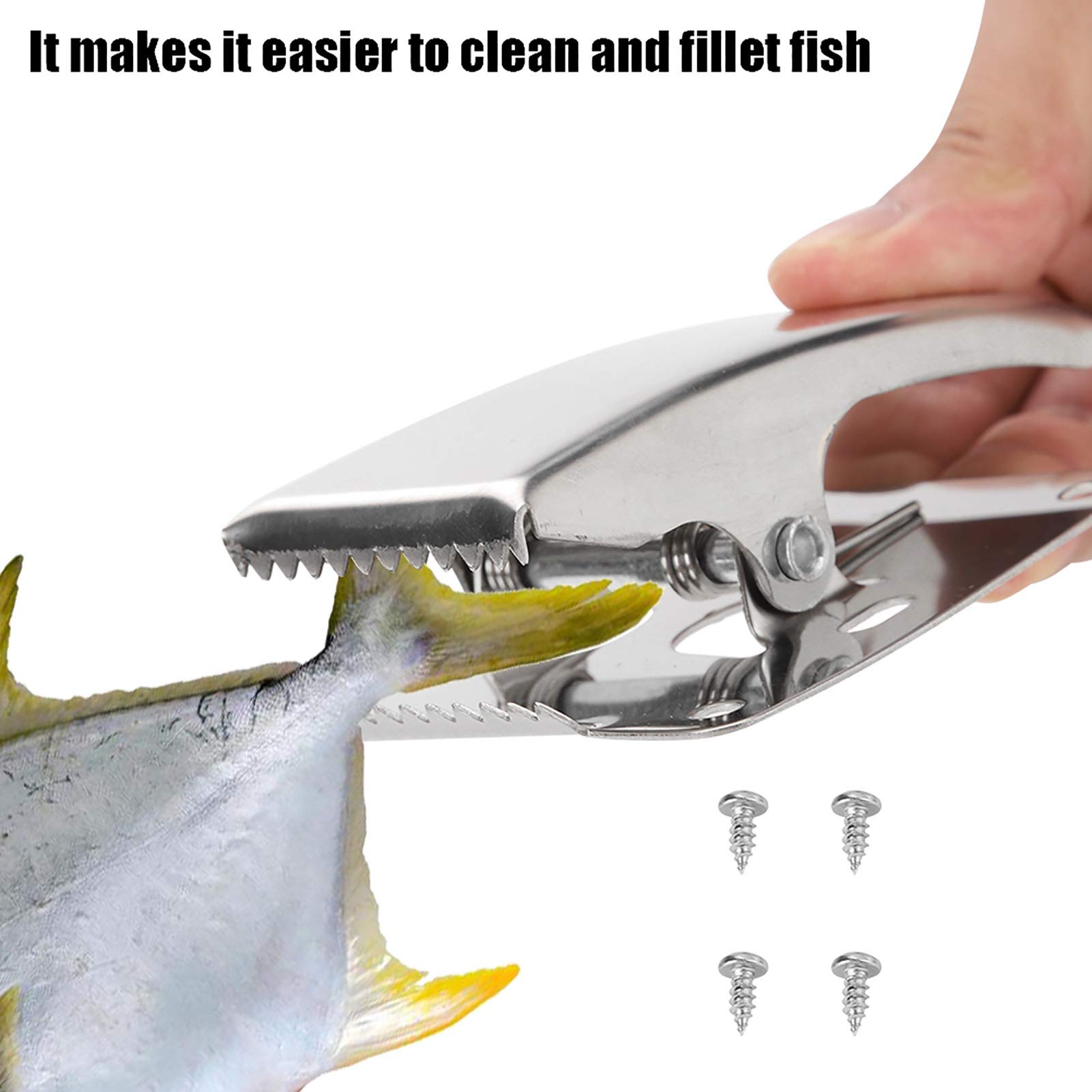 Fish Fillet Clamp,Stainless Steel Fish Fillet Clamp Tail Clip for Easy Cleaning and Filleting, Durable for Outdoor Camping and Home