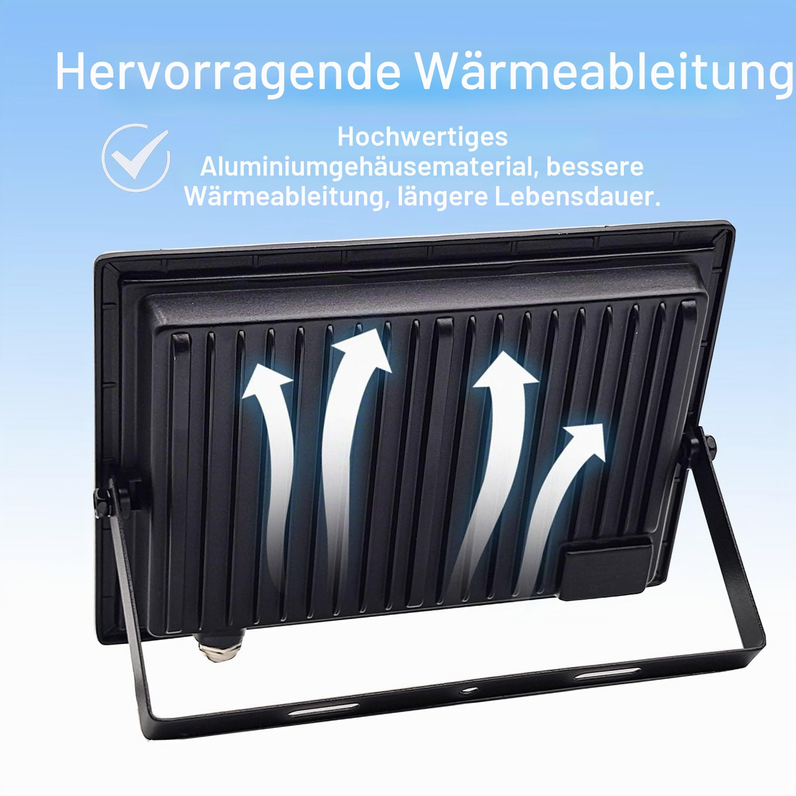 2 Stück LED Strahler Außen 200W, 1M Kabel 6500K Kühlweiß 20000LM LED Scheinwerfer, Strahler Außen IP66 Wasserdicht, für Gärten, Terrassen, Höfe, Balkone, Parks, Garagen, Fabriken, Quadrat