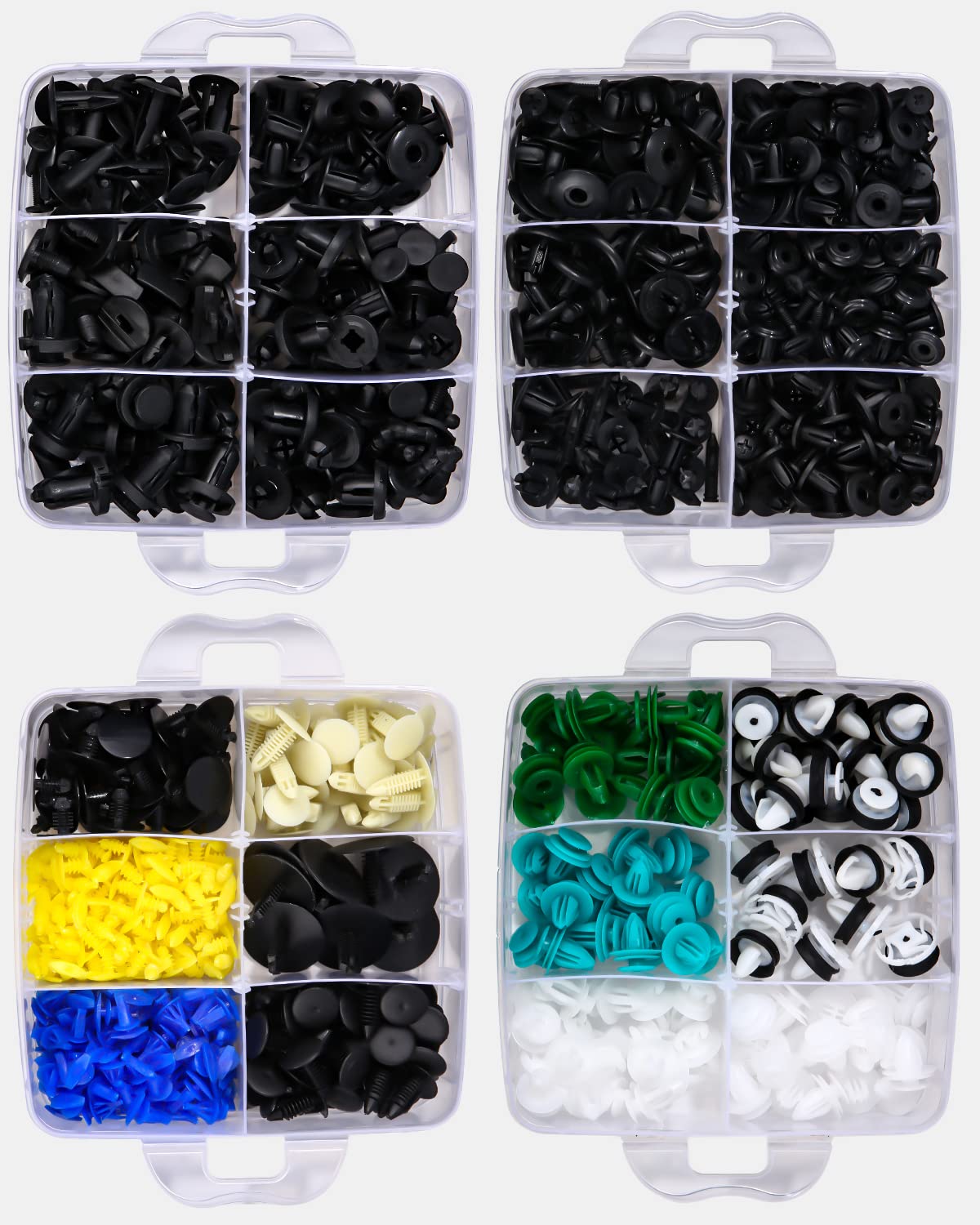 100Pcs Rivet Clips Plastique, Clips Voiture Attaches De Pare Chocs Clips Rivets Rivets Plastiques Fixation De Protection Avec Diffrentes Formes Et Tailles 59177998