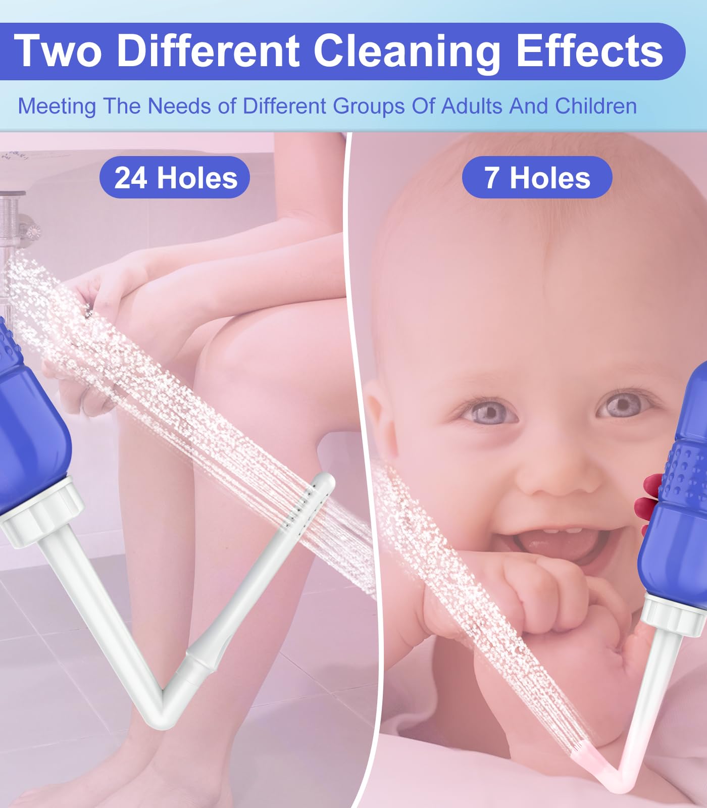 Enema Douche, Portable Travel Douche for Personal Hygiene Cleaning,15 Oz Douche Bottle for After Birth Care, Vaginal Cleaning, Recovery, Hospital Labor and Delivery Essentials-Blue