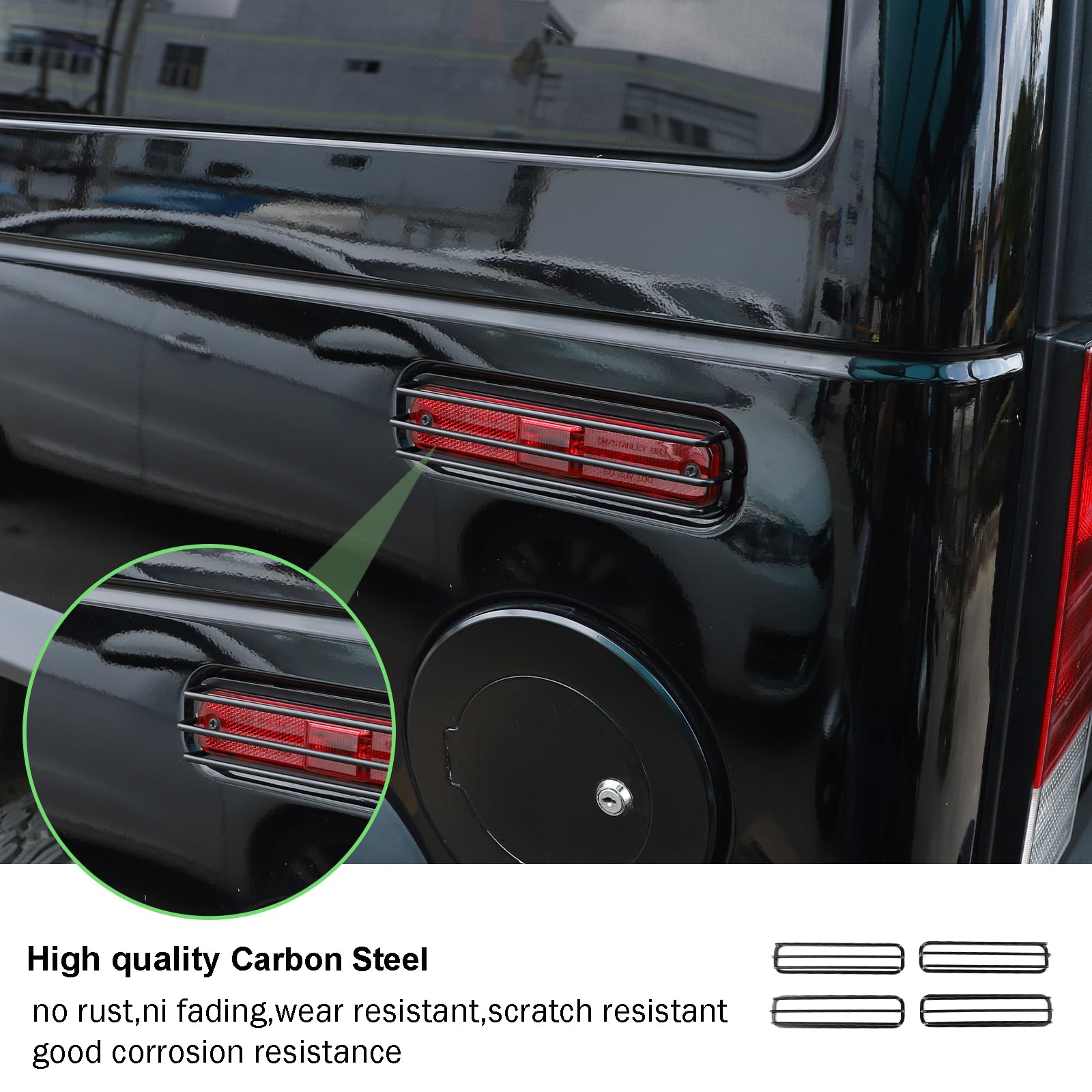 Carbon Steel Light Guards Aluminium Black Front Center Grille Vent Trim ...
