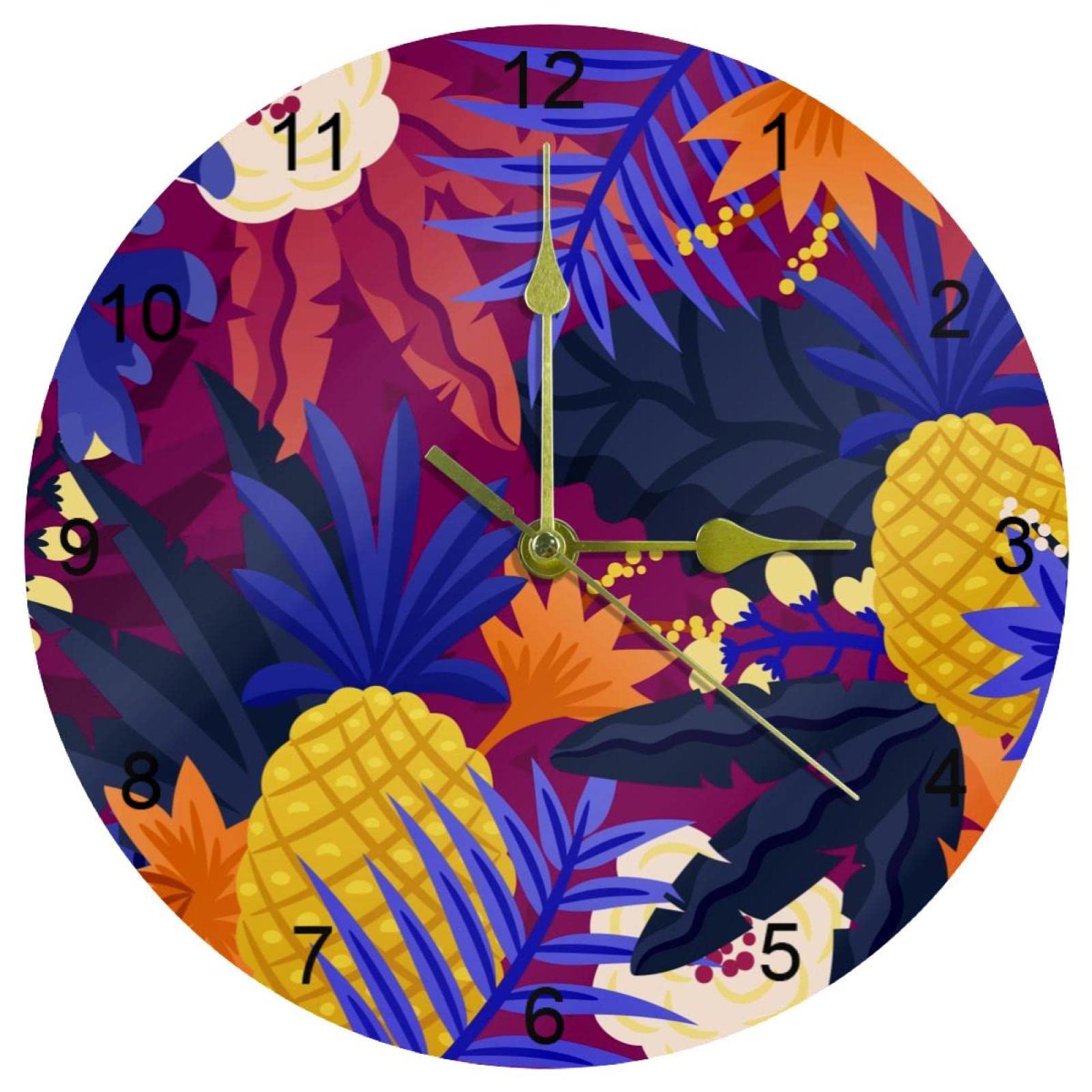 Horloge murale sans tic-tac ananas résolvant le problème des bruits nocturnes