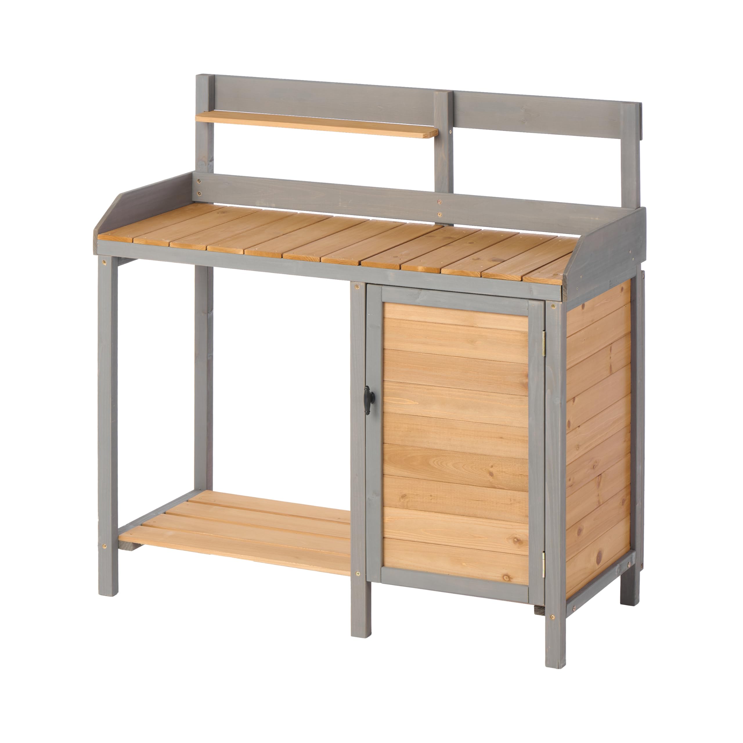 Wooden Potting Bench Table with Sink,Outdoor Garden Table Work Bench with Storage, Workstation for Outside Lawn Patio