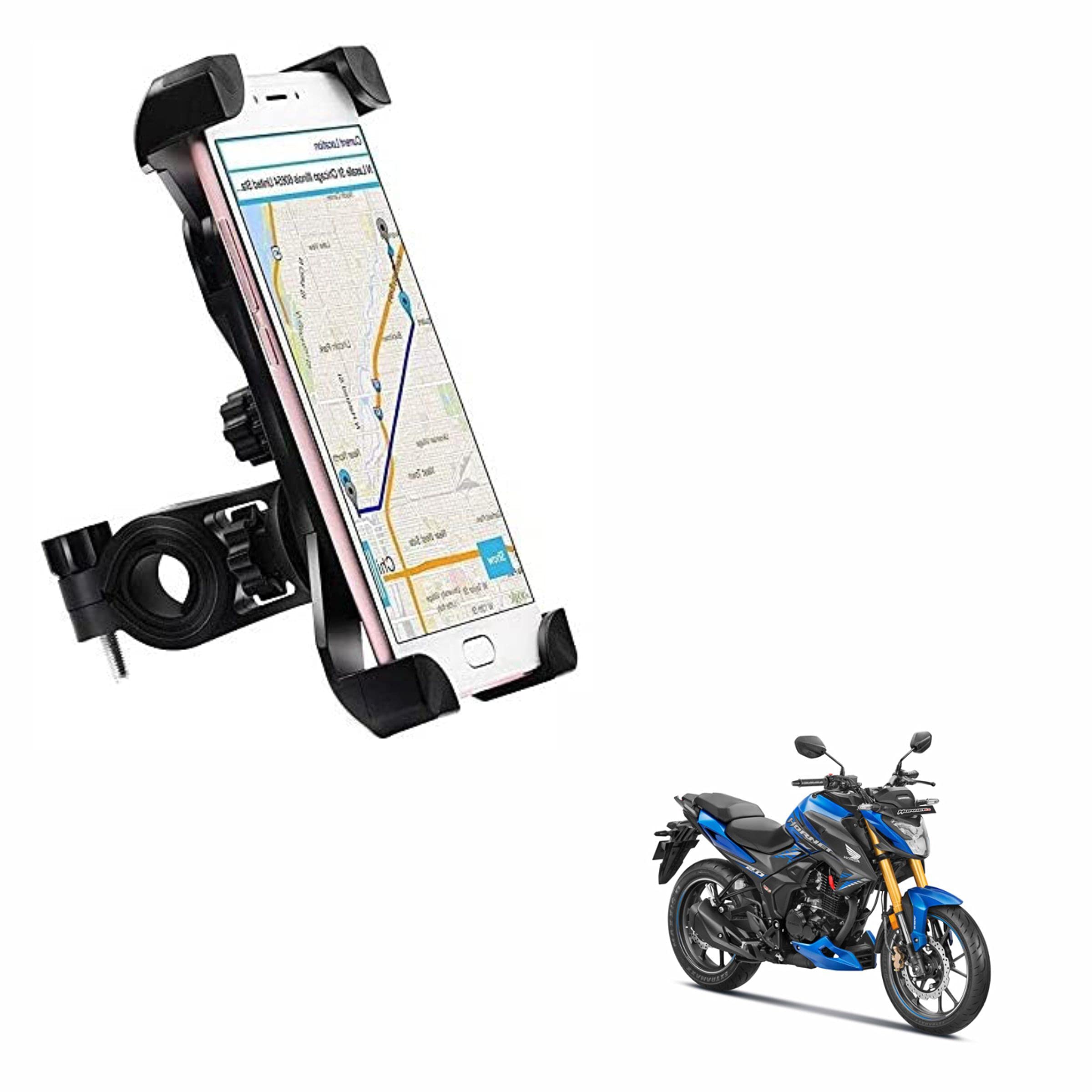 Bike Phone Mount Anti Shake and Stable Cradle Clamp with 360° Rotation Bike Phone Holder for Honda Hornet 2.0 (1 PCs, Black)-picture-11