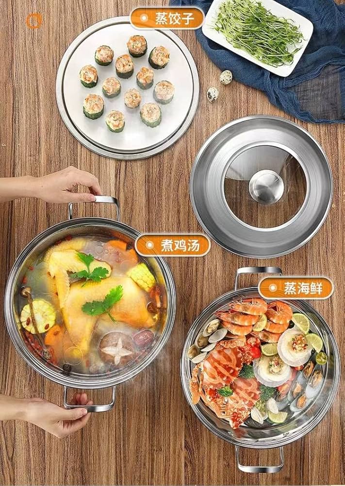 Amazon | 蒸し鍋 蒸し器 四段 多機能 ガラス鍋蓋付 蒸鍋 蒸しもの鍋 Amazon | 蒸し鍋 蒸し器 四段 多機能 ガラス鍋蓋付 蒸鍋 蒸しもの鍋