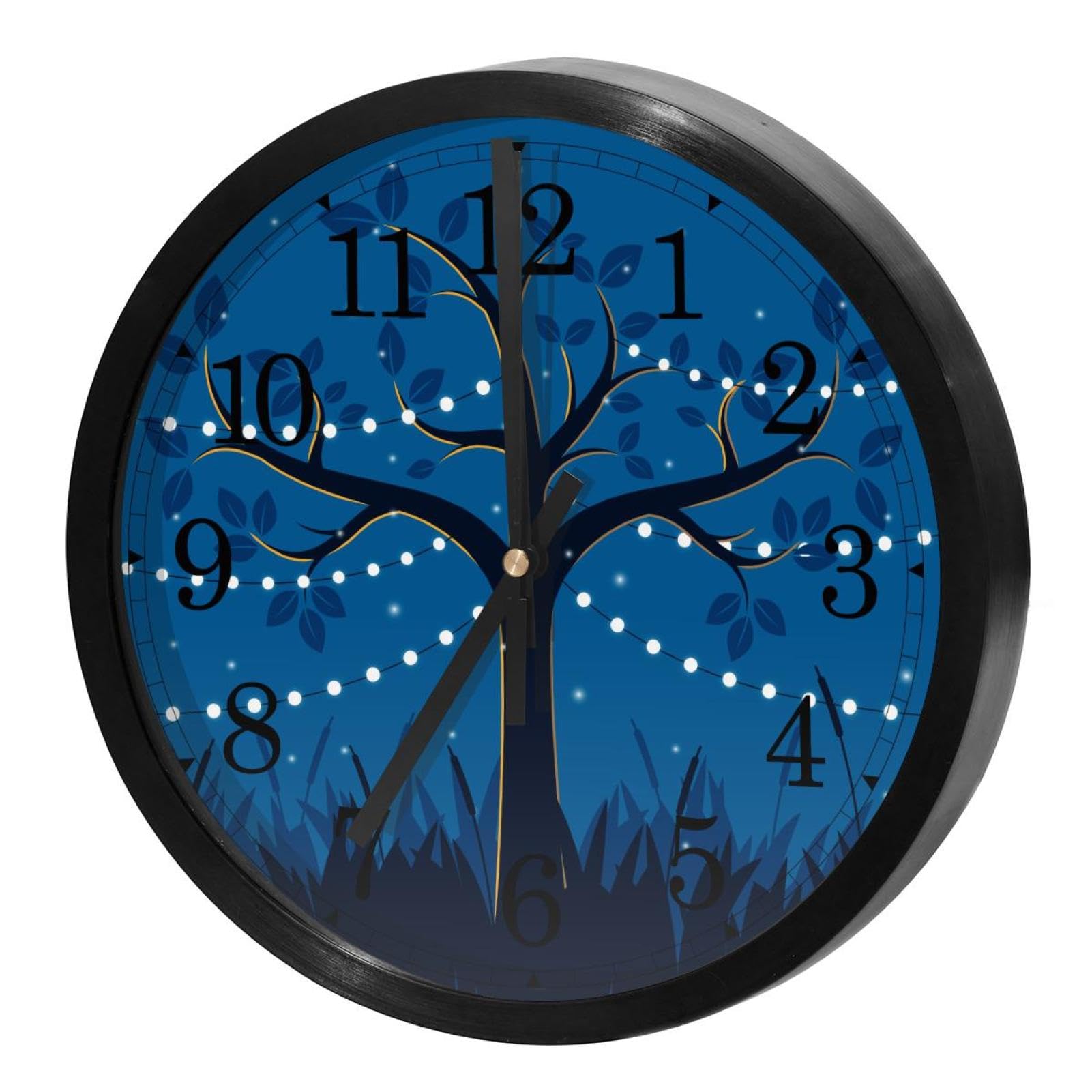 Horloge murale silencieuse pour retrouver le sommeil sans bruit de tic-tac bleu