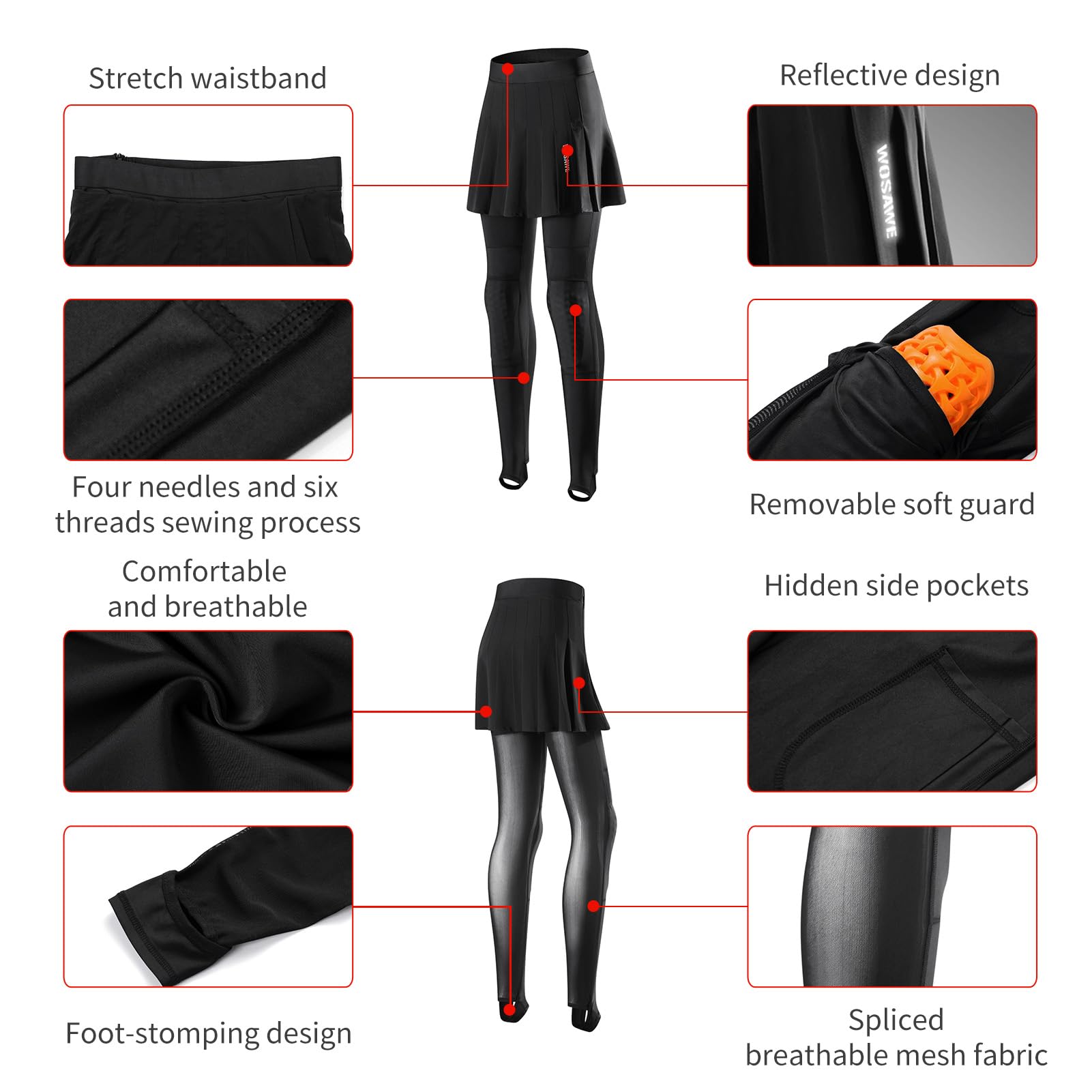 Pantaloni da Moto da Donna, Trasparenti, Riflettenti, CE2， Protettivo, Traspirante, Mesh Like, Aderente, Taglia S M、L