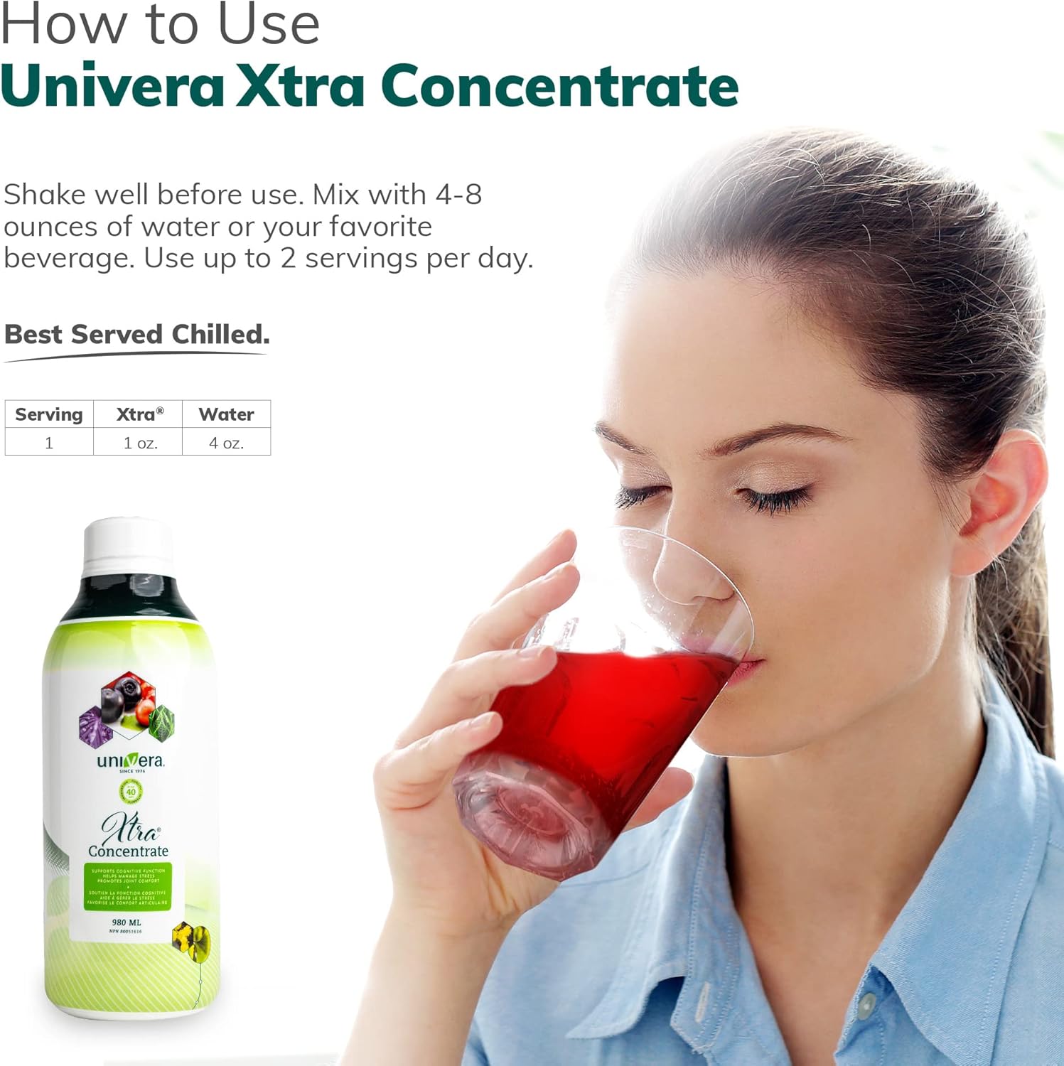 Univera Perfect Combo - Xtra Concentrate & Aloe Select Mango, Boost Immune, Digestive Enzymes for Gut Health, Vital Energy, Stress Management, Focus and Clarity