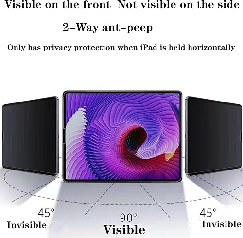 Miniatura 2 de BYIUIHS Protector de pantalla de privacidad para Samsung Galaxy Tab A7 Lite SM-T220 8.7 pulgadas anti espía mate TPU película negra