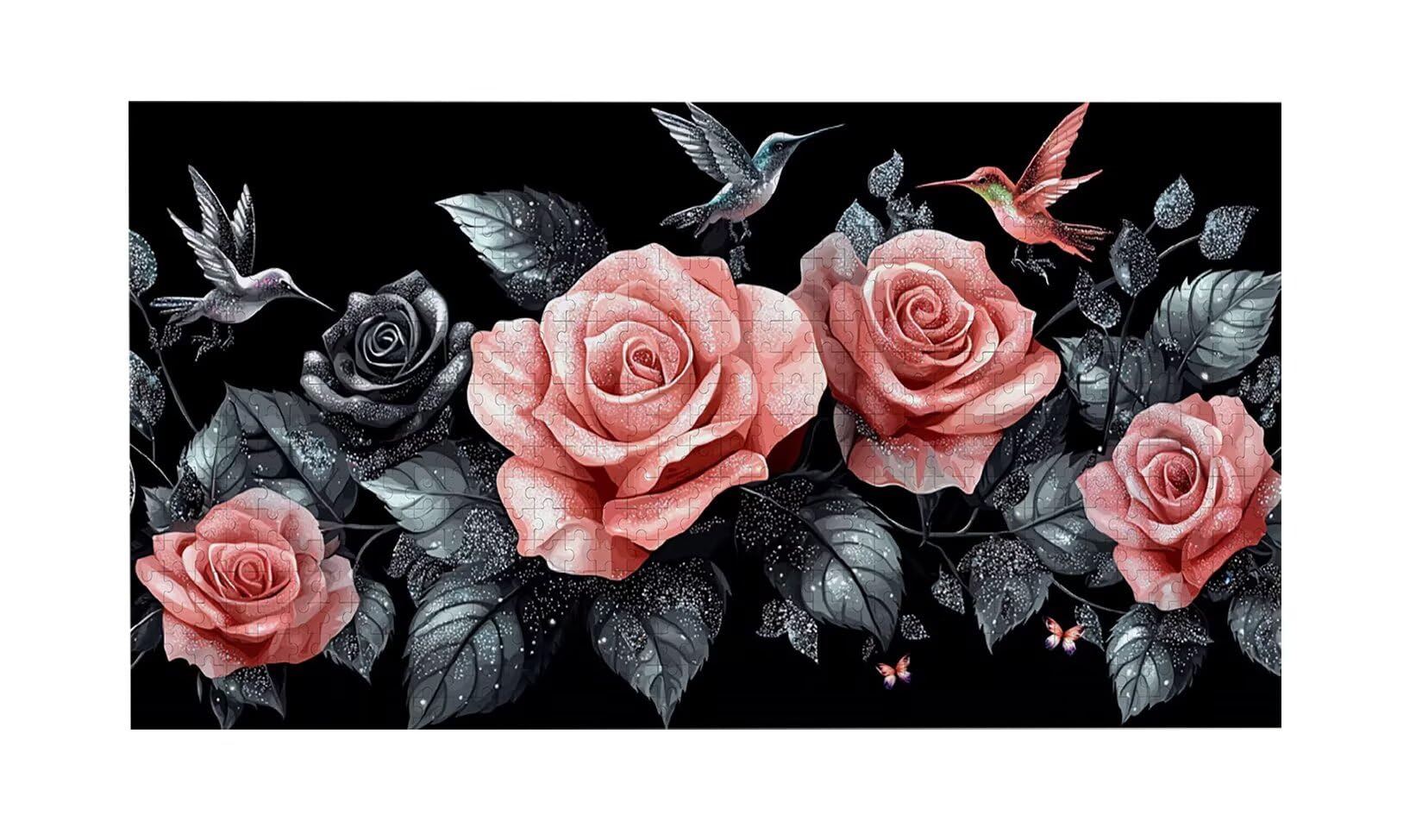 Puzzle para Adultos 1692 Piezas, Rosa Rosa Puzzle, Difícil, Desafiante, Rompecabezas Encajan Perfectamente, Letras en la Parte Posterior, sin Polvo, Regalo para Personas Mayores (179x31cm) v-207