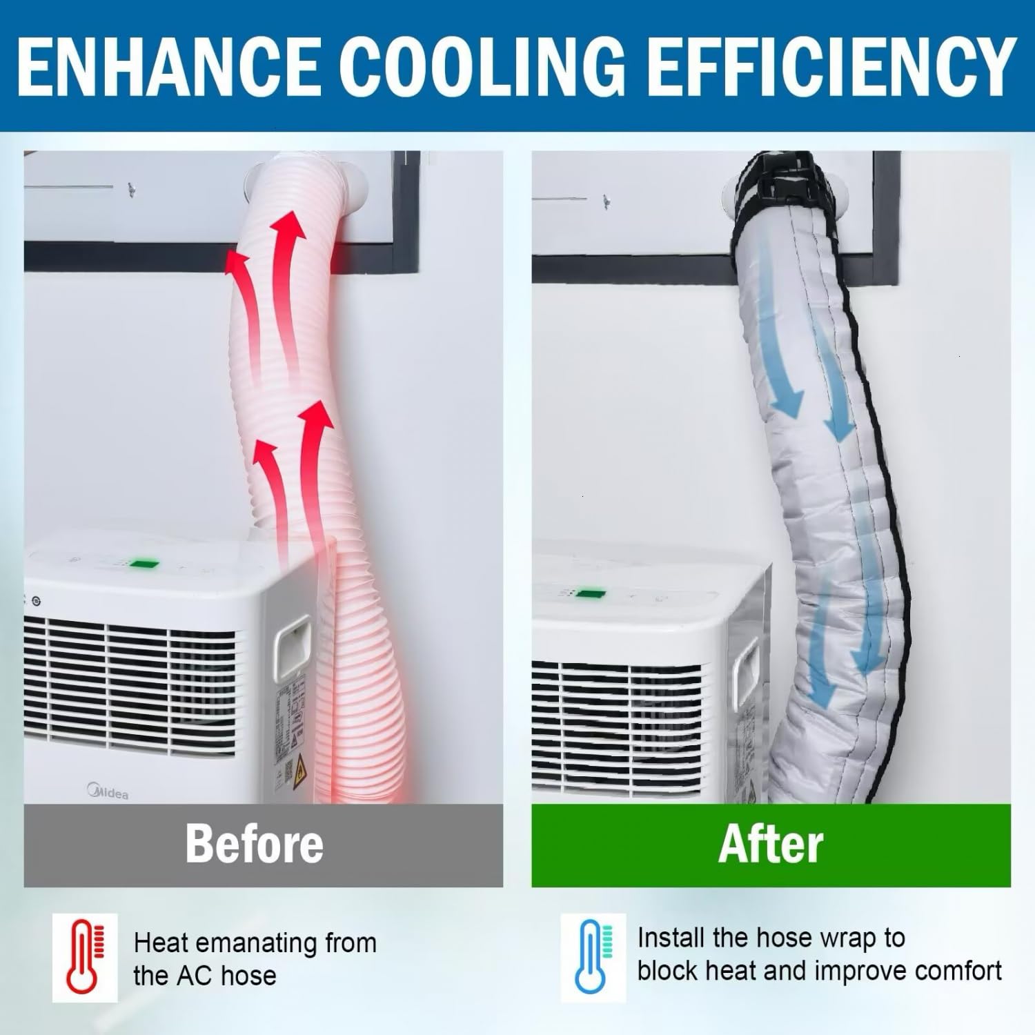 Draagbare airconditioner slanghoes - met een