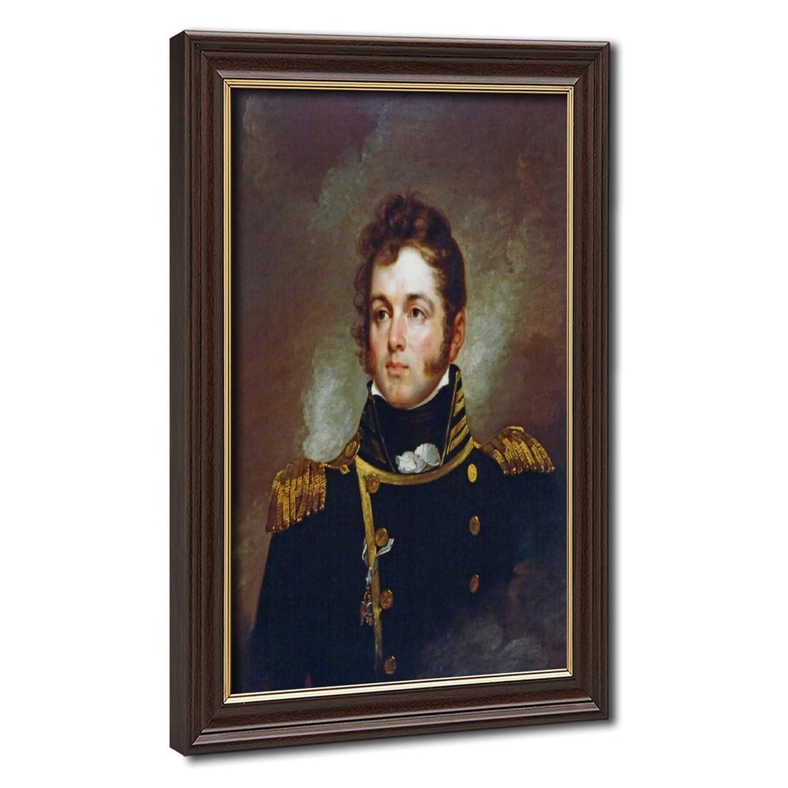 WCYB Navy Commodore Oliver Hazard Perry Portrait Posters Prints Canvas Deco Paintings Wall Art Hangable Frame 24" L X 36" W
