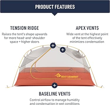 Sea to Summit Ikos Lightweight Tent for Backpacking and Car Camping