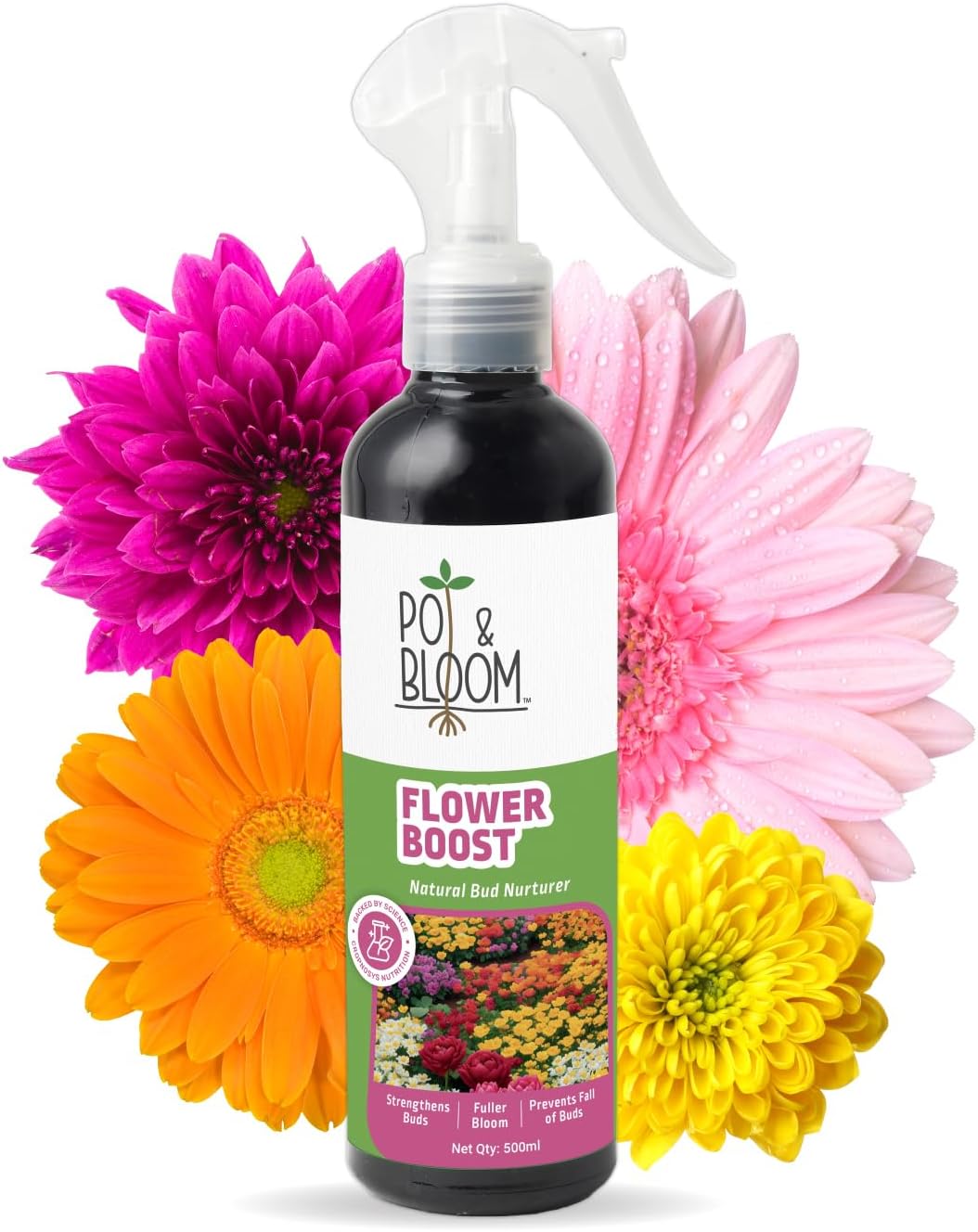 Flower Boost Spray Ready to use, special formulation to enhance & stimulate flower growth. Liquid Fertilizer for all flower varieties - 500 ml