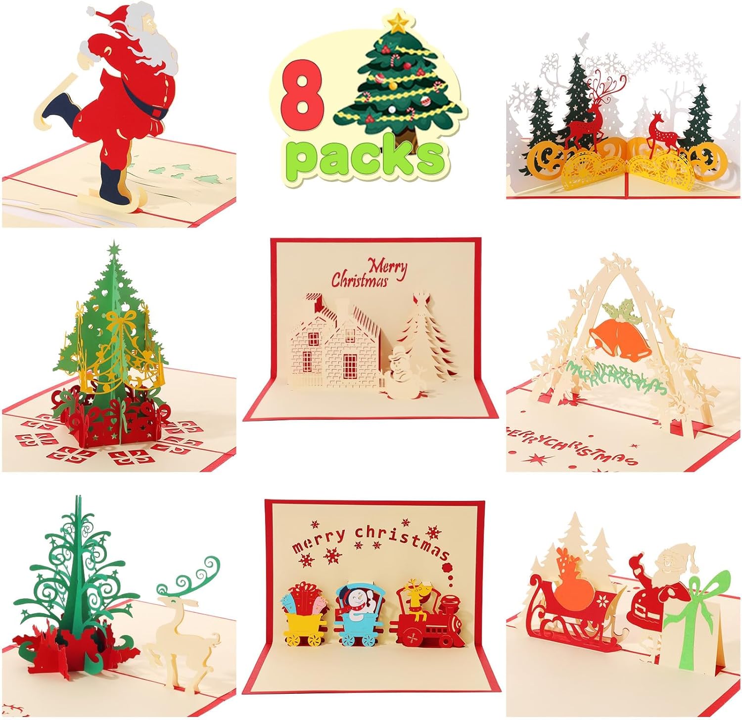 Ganondorf 8Pack Christmas Cards 3D PopUp with Envelopes