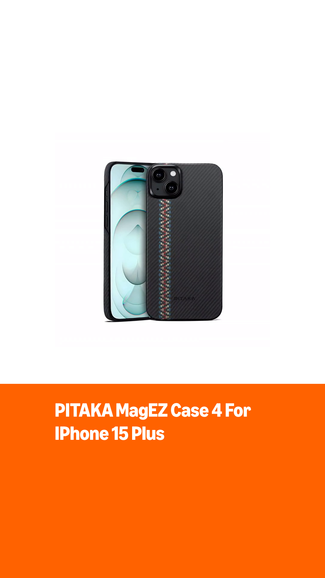 PITAKA MagEZ Case 4 - Rhapsody for iPhone 15 Plus, 6.7-inch Slim