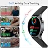 Smartwatch para hombre y mujer, llamadas entrantes/salientes, pantalla AMOLED ultra nítida de 1.32", rastreador de actividad física con monitor de frecuencia cardíaca, sueño y SpO2, compatible con iPhone/Samsung/Android, 110 modos deportivos, resistente al agua 3ATM 3
