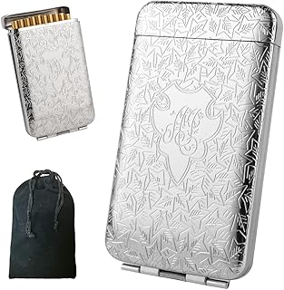 Vintage Metal Cigarette Case 100mm Slims King Size Peaky Blinders Tobacco Box 20pcs Capacity Sturdy Open Pocket Holder Protective Security Wallet Shelby Family Retro Birthday Christmas Gifts for Man
