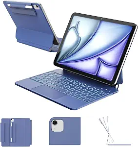  for iPad Air 11 / Pro 11 Case Keyboard, Magnetic Floating Stand