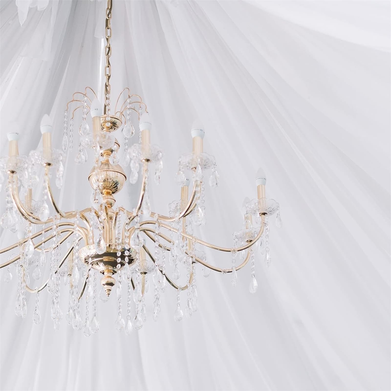 Highdi Tenture Mariage Plafond, Rideaux de Plafond Mousseline de Soie Tenture Mariage Semi Voile pour Arche de Mariage, Fête Prénatale (Vert Sauge,73x1000CM)