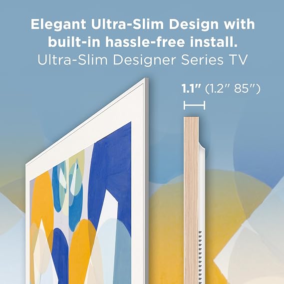 TCL 55 Inch Class NXTVISION Series Picture Frame Art TV | 55A300W, Latest Model | QLED 4K HDR Smart Google TV | 120HZ Dolby Atmos Audio | Alexa Google Apple Streaming Television | Easy Install