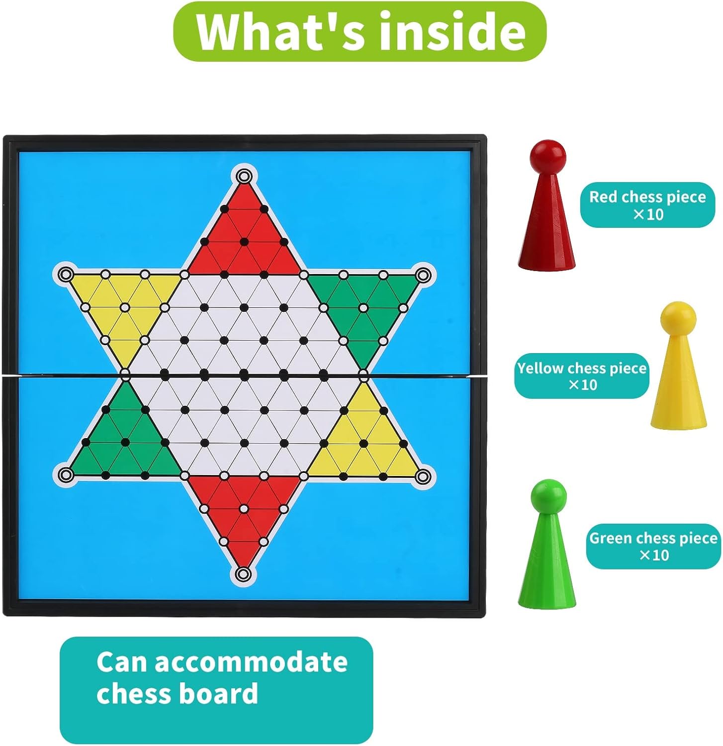 Andux Foldable Magnetic Chinese Checkers Portable Board Game Set CXYXQ-03 (M) 2508