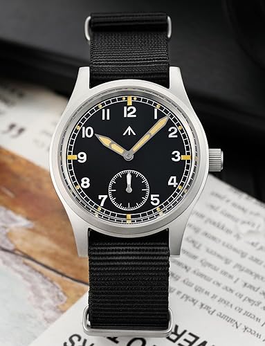 Miniatura 8 de Militado D12 Relojes militares para hombre, VD78, movimiento de cuarzo, C3, reloj de pulsera de estilo militar de aviación con cristal de zafiro