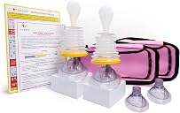 LifeVac Pink Travel Kit 2 Pack - Portable Suction Rescue Device, First Aid Kit for Kids and Adults, Portable Airway Suction Device for Children and Adults