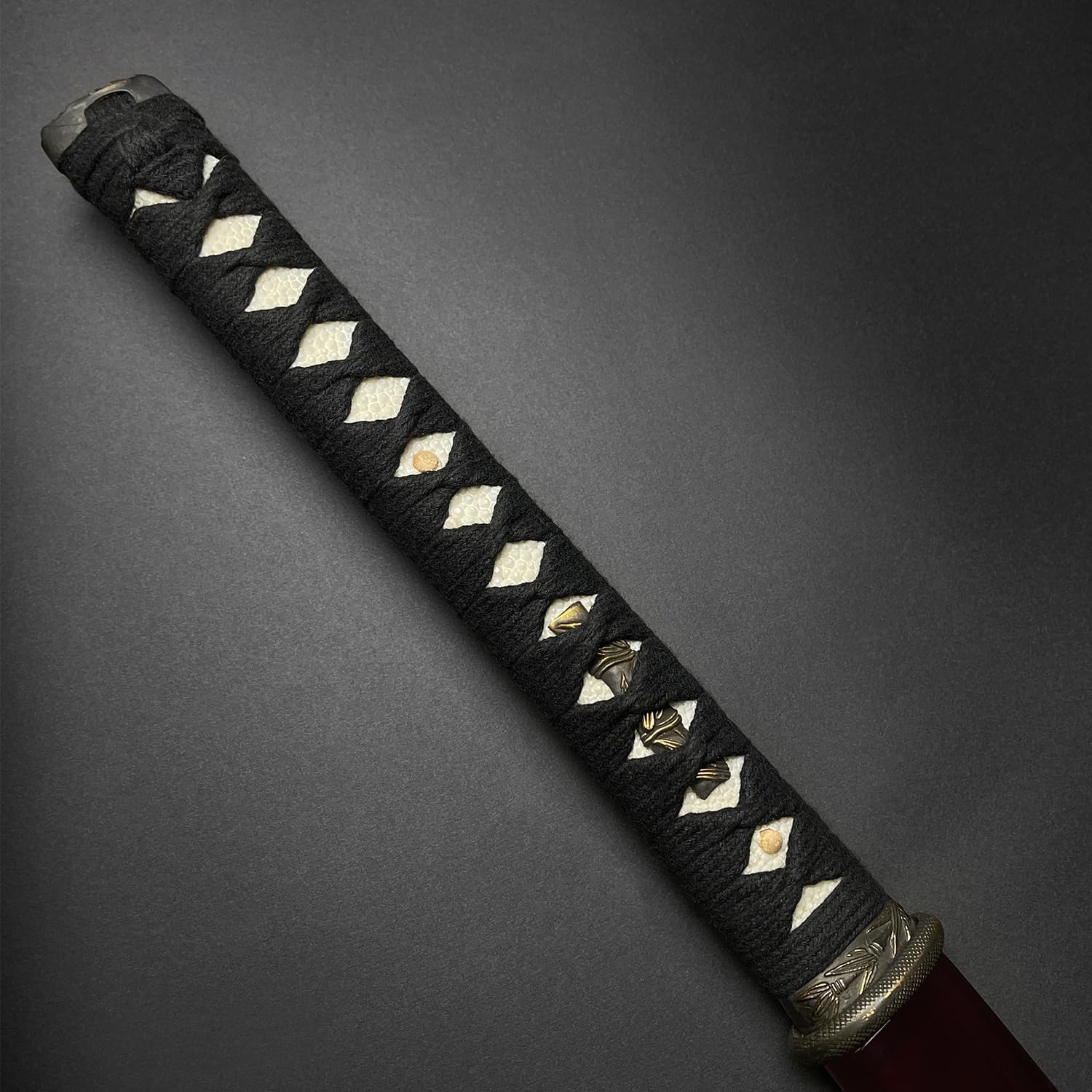 Musashi Burgundy Bamboo Series Hand Crafted Japanese Inspired Decorative Display Piece with Natural Motif Design for Collection and Décor